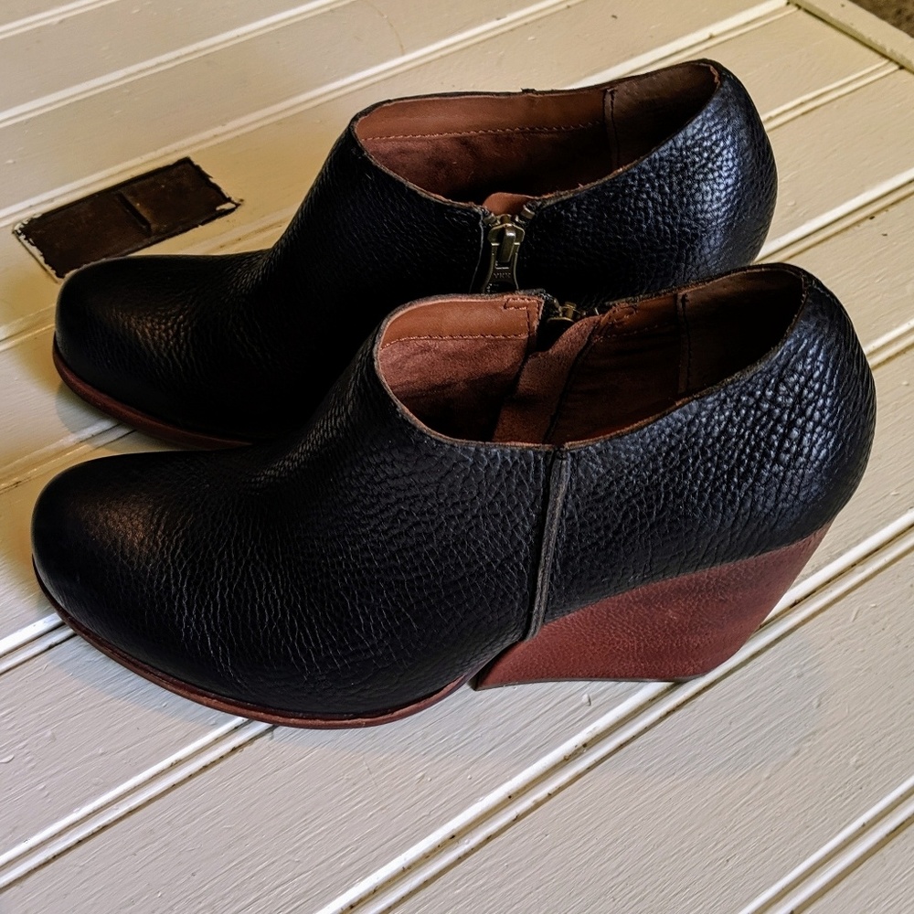 Kork Ease "Holmes" leather wedge bootie
